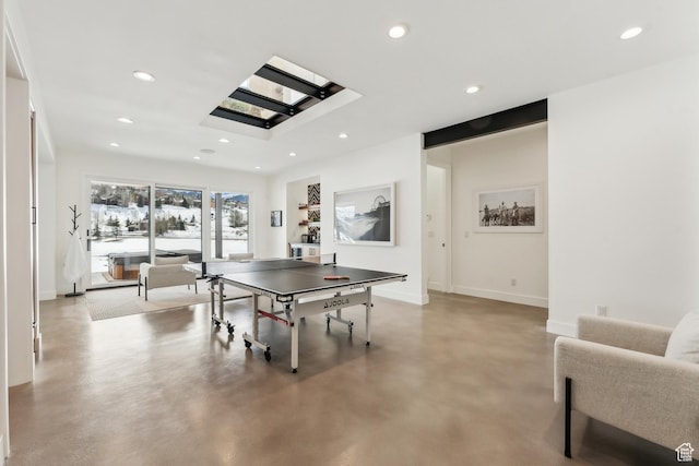 3599 Daybreaker Dr, Park City, UT 84098 - rec room with baseboards, recessed lighting, and finished concrete floors