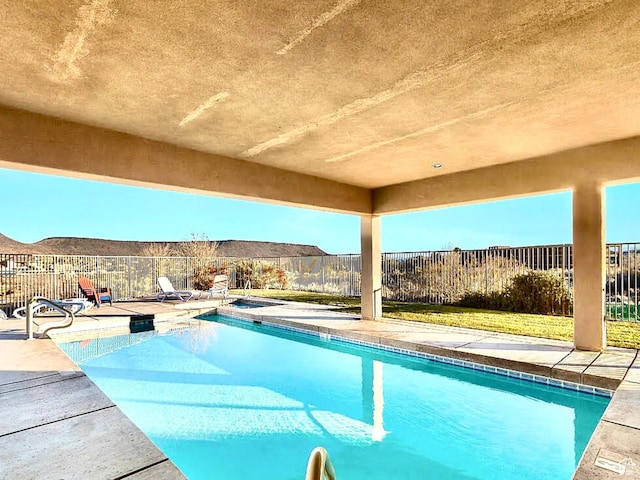 409 N Country Ln Unit 3, St George, UT 84770 - view of swimming pool featuring a fenced in pool, a fenced backyard, and a patio area