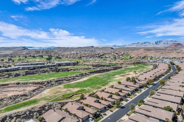 409 N Country Ln Unit 3, St George, UT 84770 - bird's eye view with view of golf course, a mountain view, and a residential view