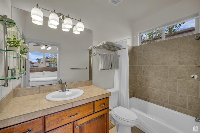 409 N Country Ln Unit 3, St George, UT 84770 - full bath featuring plenty of natural light, toilet, shower / bath combo, and ensuite bathroom