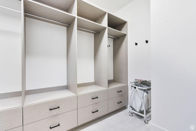 view of walk in closet