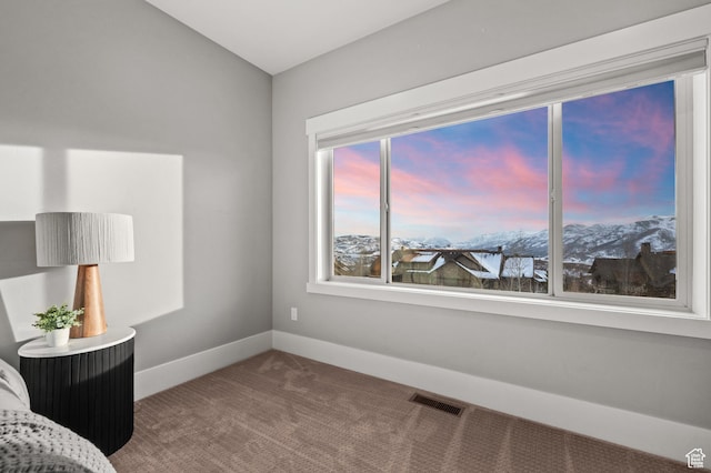 1733 E Viewside Cir, Hideout, UT 84036 - sitting room featuring carpet, baseboards, and vaulted ceiling