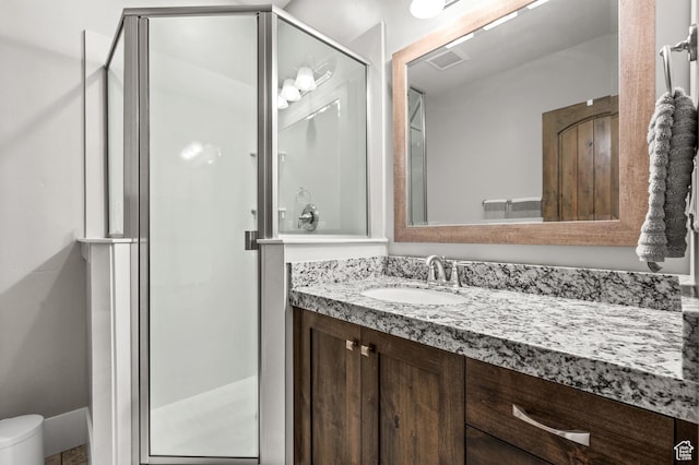 1733 E Viewside Cir, Hideout, UT 84036 - bathroom with a shower stall, vanity, and toilet