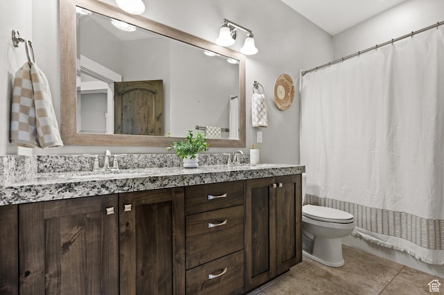 1733 E Viewside Cir, Hideout, UT 84036 - full bath featuring toilet, tile patterned flooring, and double vanity