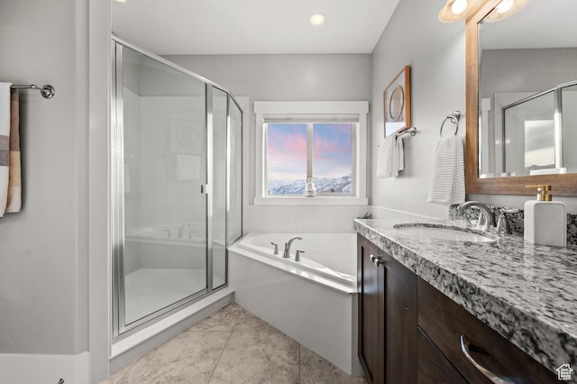1733 E Viewside Cir, Hideout, UT 84036 - bathroom featuring a stall shower, vanity, and a bath