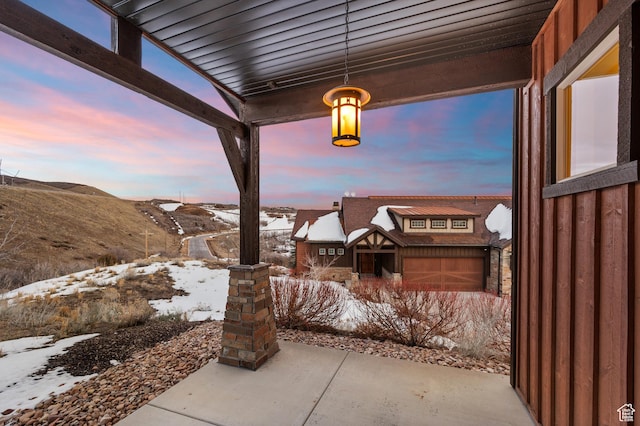 1733 E Viewside Cir, Hideout, UT 84036 - snow covered patio with a mountain view