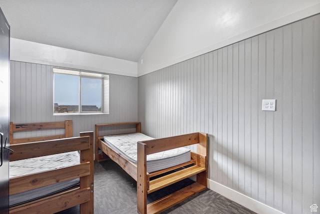 6948 W Dusty Rose Cir, Herriman, UT 84065 - bedroom with lofted ceiling, carpet flooring, and a sauna