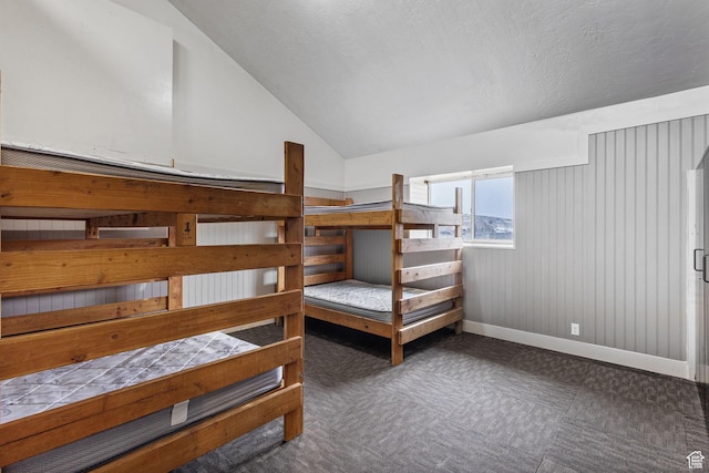 6948 W Dusty Rose Cir, Herriman, UT 84065 - carpeted bedroom with lofted ceiling and baseboards