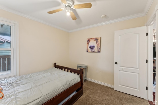 7035 N 2200 W Unit 3W, Park City, UT 84098 - bedroom with baseboards, carpet floors, and ornamental molding