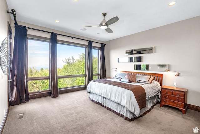 4127 E Mathews Way S, Salt Lake City, UT 84124 - bedroom featuring recessed lighting, visible vents, carpet flooring, and baseboards