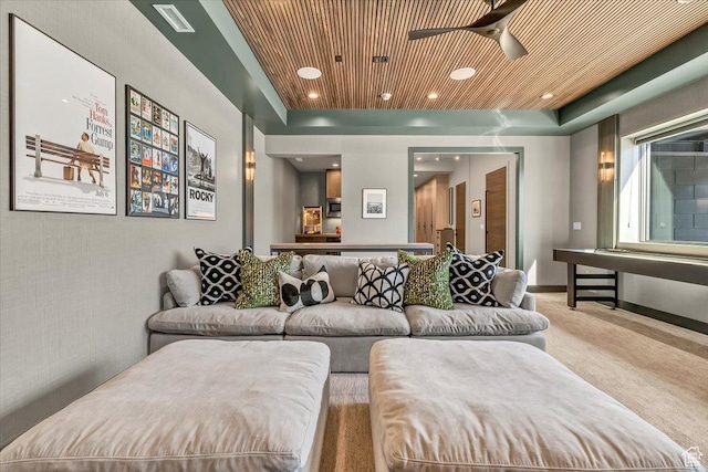 11503 N Soaring Hawk Ln, Hideout, UT 84036 - living area featuring carpet floors and a ceiling fan