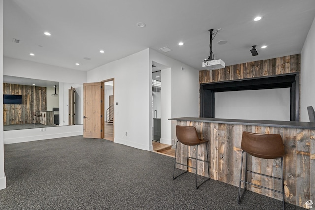 6421 E Evening Star Dr, Kamas, UT 84036 - bar with recessed lighting, baseboards, and a bar