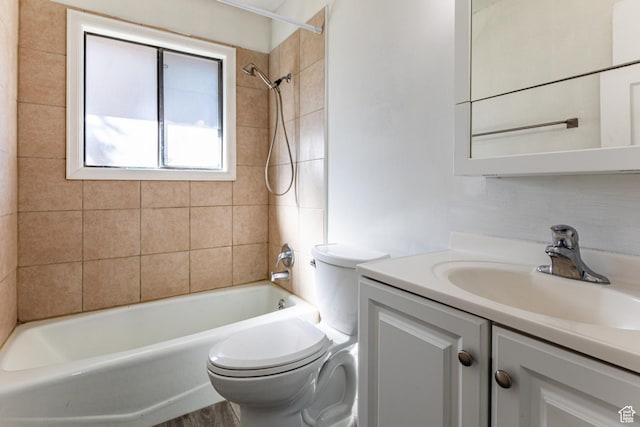 1325 S Lincoln Ave Unit 19, Ogden, UT 84404 - bathroom with vanity, toilet, and shower / bathtub combination