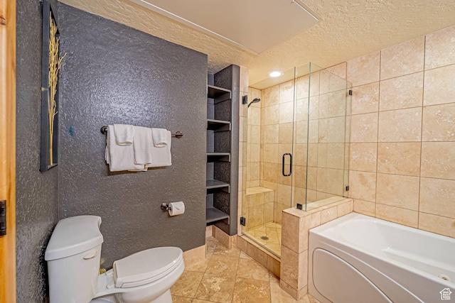 2669 Canyons Resort Dr Unit 314, Park City, UT 84098 - full bath with a textured ceiling, a bath, a shower stall, and toilet