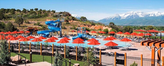 1878 E Chimney Rock Rd S Unit 536, Heber City, UT 84032 - view of swimming pool featuring a mountain view
