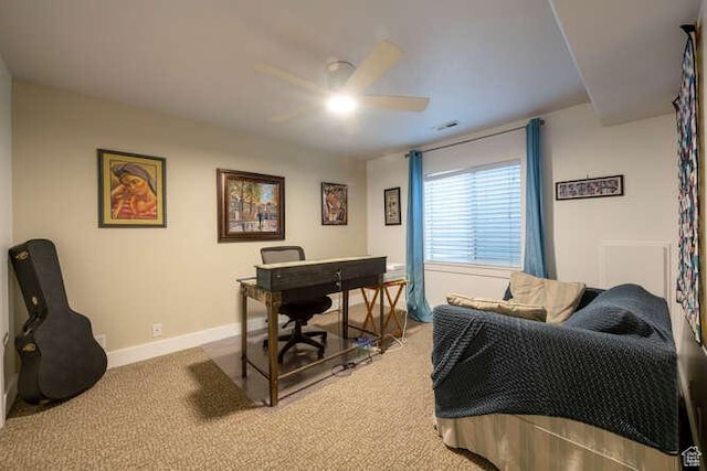 1689 E Kierstin Pl, Salt Lake City, UT 84108 - bedroom featuring a ceiling fan, carpet, and baseboards