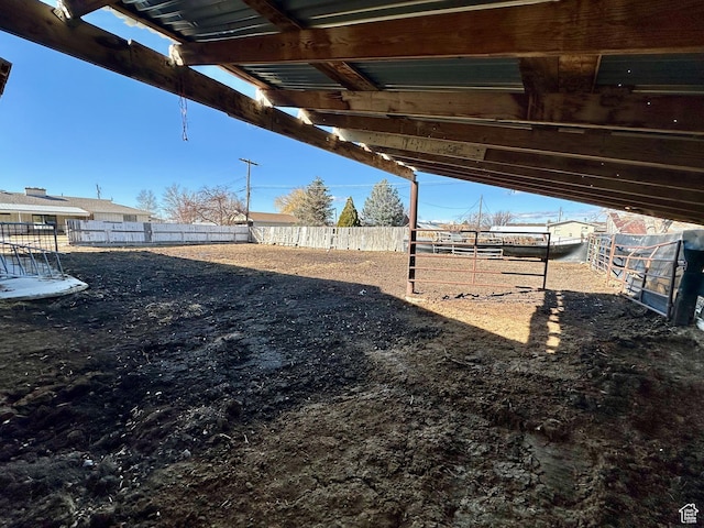 view of yard with an outbuilding and an exterior structure