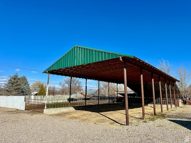view of property's community with a carport