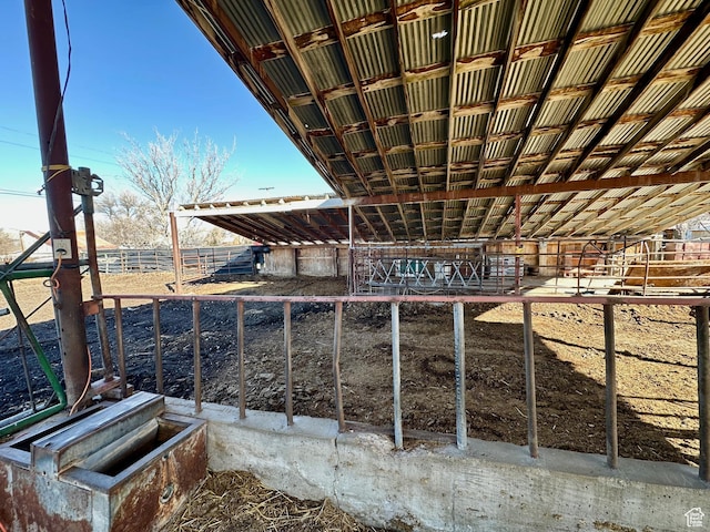 view of yard with an outbuilding and an exterior structure