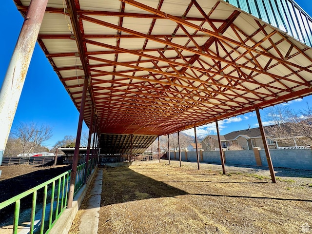 view of patio / terrace with a covered structure