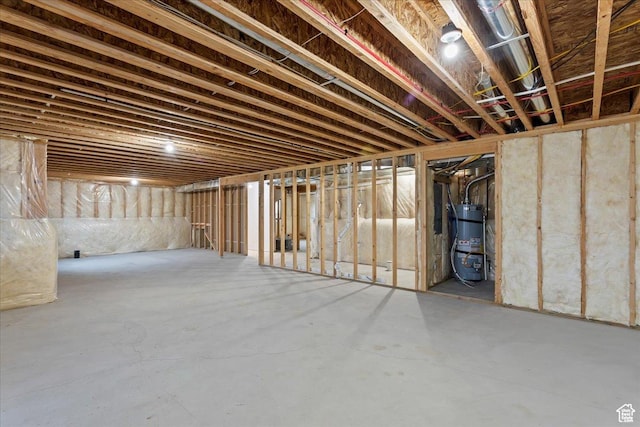 unfinished below grade area with secured water heater
