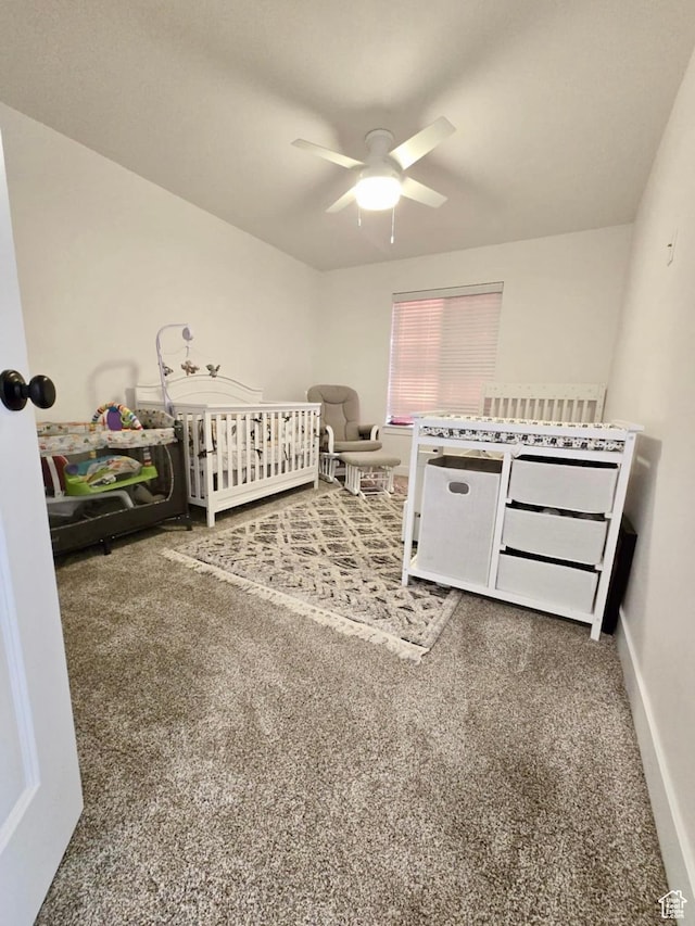 9480 N 5600 W, Elwood, UT 84337 - bedroom with carpet flooring, baseboards, and a ceiling fan