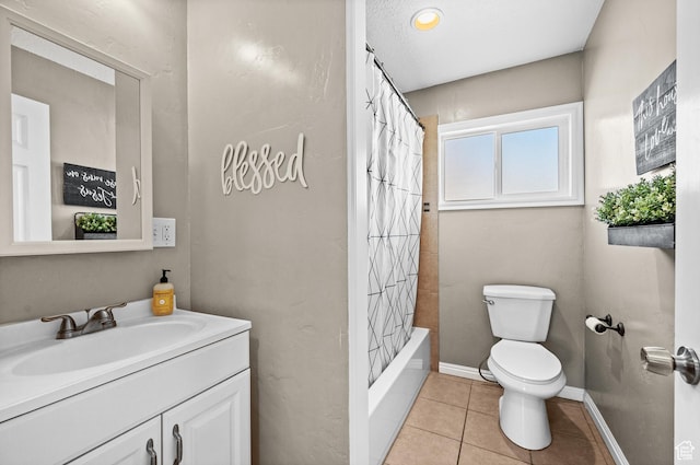 1065 E 900 S, Pleasant Grove, UT 84062 - full bathroom featuring toilet, shower / tub combo, tile patterned flooring, baseboards, and vanity