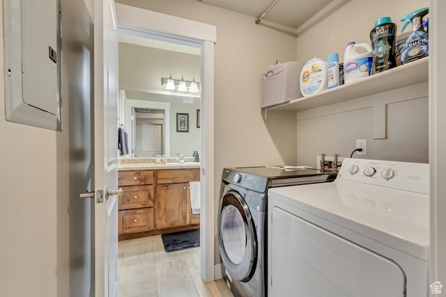 1128 S 820 E Unit 6104, Heber City, UT 84032 - laundry area with laundry area, washing machine and dryer, and a sink