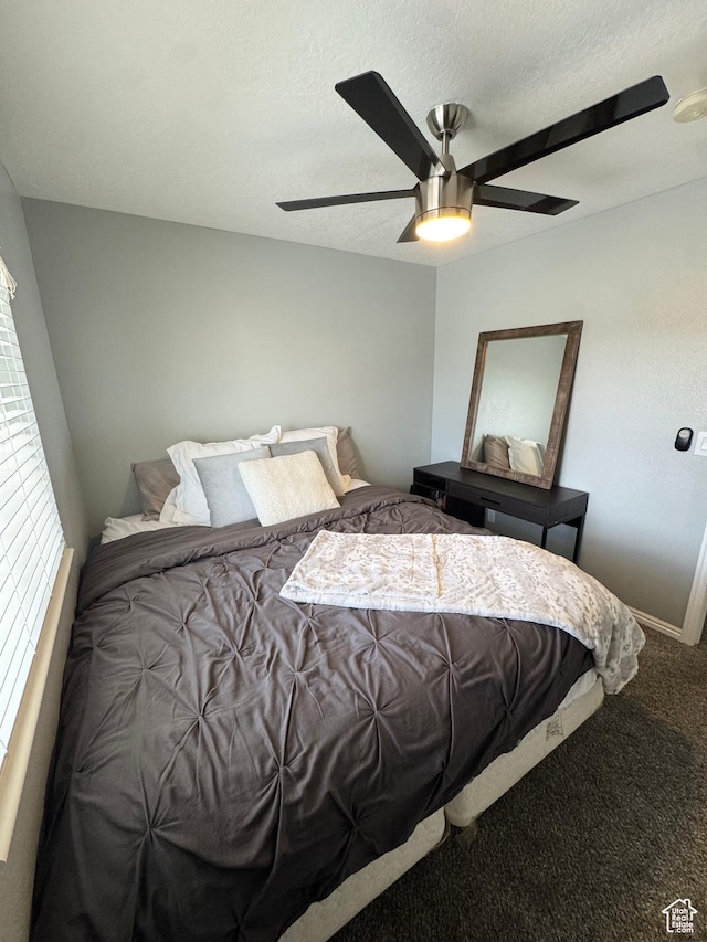 840 E 170 N, Heber City, UT 84032 - carpeted bedroom featuring a ceiling fan and a textured ceiling