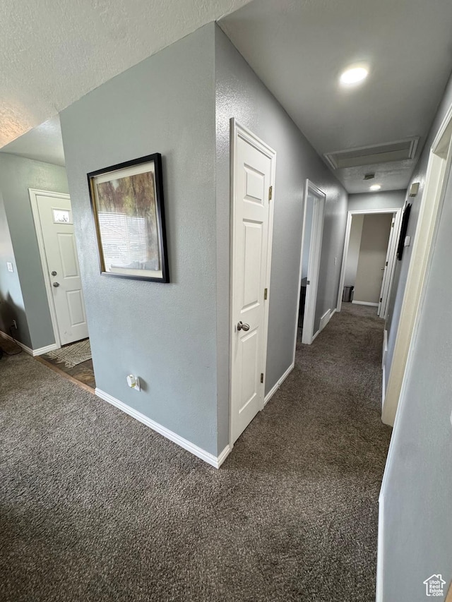840 E 170 N, Heber City, UT 84032 - hall featuring carpet flooring, baseboards, and attic access