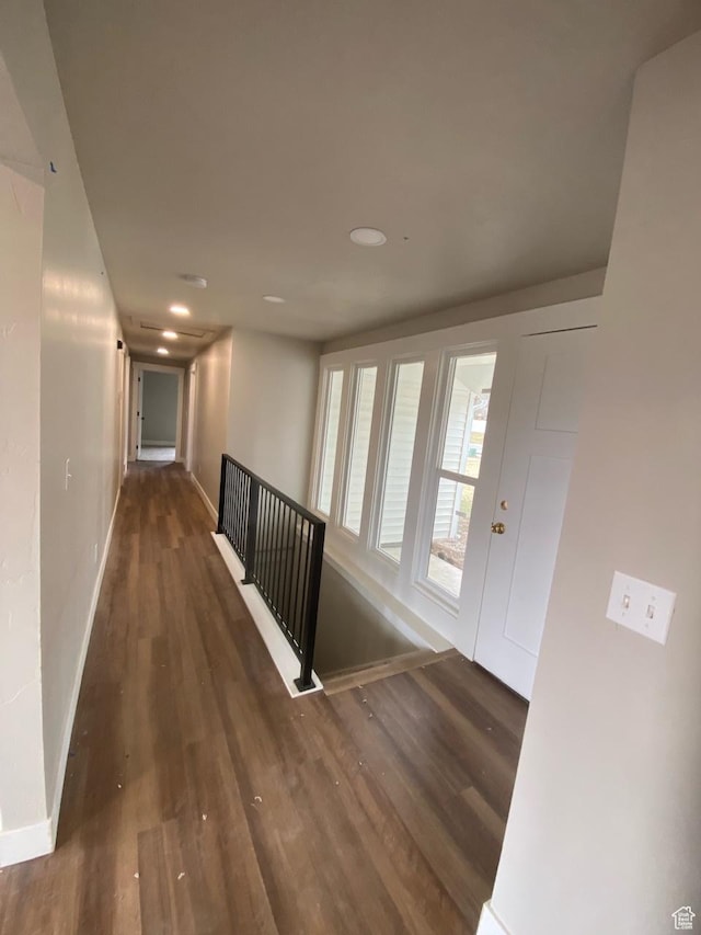 525 S 75 W, Providence, UT 84332 - hall with an upstairs landing, wood finished floors, and baseboards