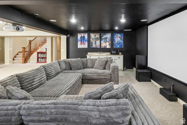955 W 720 N, Tremonton, UT 84337 - cinema with light colored carpet and a sink
