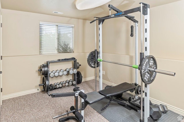 955 W 720 N, Tremonton, UT 84337 - workout area featuring carpet floors, visible vents, and baseboards