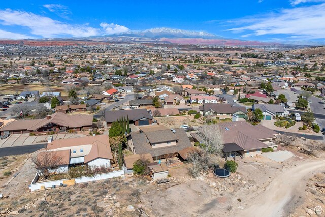 1060 E Summit Ridge Dr, St George, UT 84790 - bird's eye view with a mountain view and a residential view