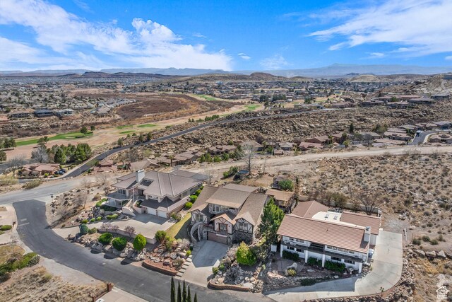 1060 E Summit Ridge Dr, St George, UT 84790 - drone / aerial view with a mountain view and a residential view
