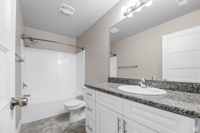 1848 E American Way Unit 2, Eagle Mountain, UT 84005 - full bath featuring toilet, vanity, shower / washtub combination, and tile patterned flooring