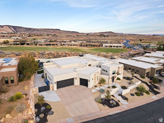 aerial view featuring a mountain view