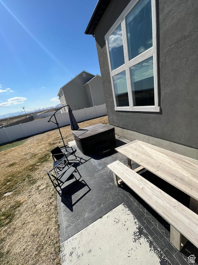 view of patio / terrace with a fenced backyard