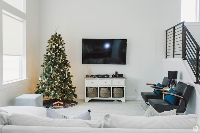 living area with plenty of natural light
