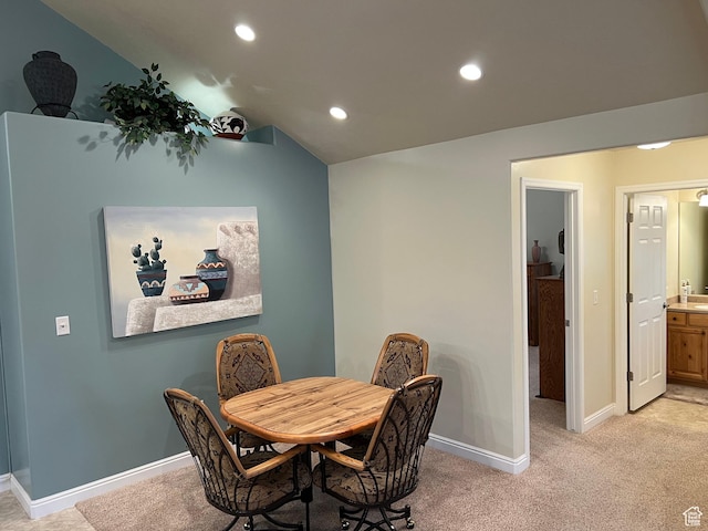 188 S 1970 W Unit L4, Lehi, UT 84043 - dining room featuring recessed lighting, baseboards, and light carpet