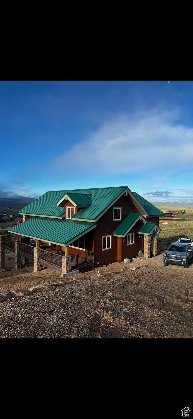 8043 E Badger Dr N, Heber City, UT 84032 - view of front of property with metal roof and a porch