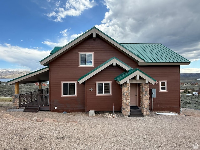 8043 E Badger Dr N, Heber City, UT 84032 - rustic home with stone siding and metal roof