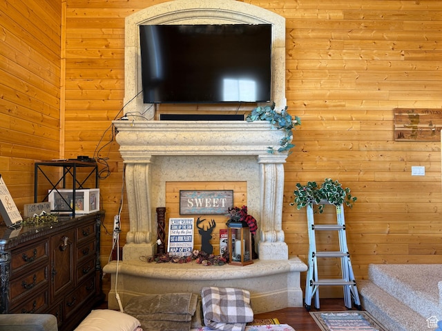 8043 E Badger Dr N, Heber City, UT 84032 - living area with wood walls and wood finished floors
