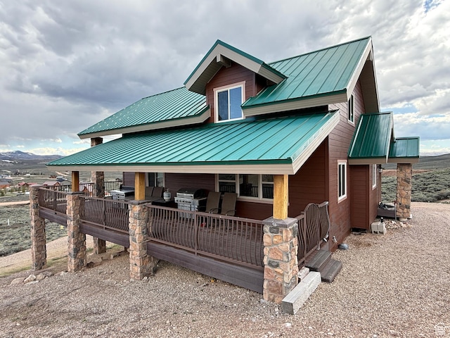 8043 E Badger Dr N, Heber City, UT 84032 - view of front facade with metal roof and a standing seam roof