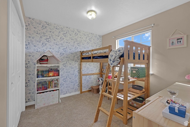 518 W 1330 N, Logan, UT 84341 - bedroom with wallpapered walls, carpet, and baseboards