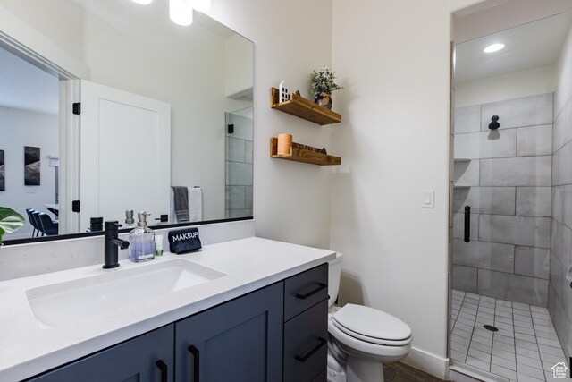 560 N Ventura Ln, Washington, UT 84780 - full bathroom with vanity, toilet, and a stall shower