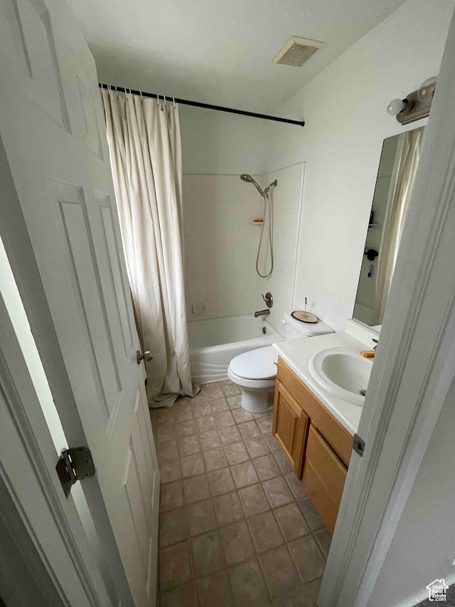 1217 E 3025 N, Layton, UT 84040 - bathroom with visible vents, toilet, vanity, and shower / bath combination with curtain
