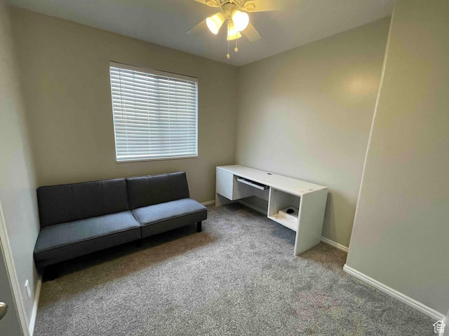1217 E 3025 N, Layton, UT 84040 - living area with baseboards, carpet, and ceiling fan