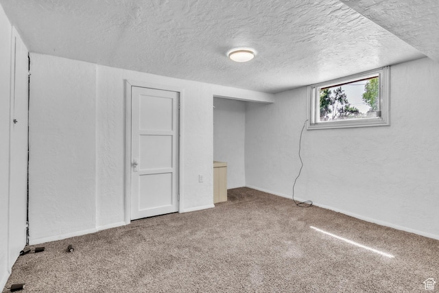 770 W 700 N, Provo, UT 84601 - basement featuring a textured ceiling, carpet flooring, and a textured wall