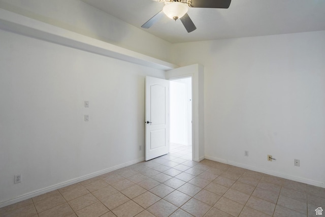 2163 W 127 S, Hurricane, UT 84737 - unfurnished room featuring a ceiling fan, light tile patterned flooring, baseboards, and lofted ceiling